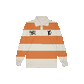 YVNG™ SILKY RUGBY SHIRT - Orange/OFF-WHITE