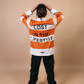 YVNG™ SILKY RUGBY SHIRT - Orange/OFF-WHITE
