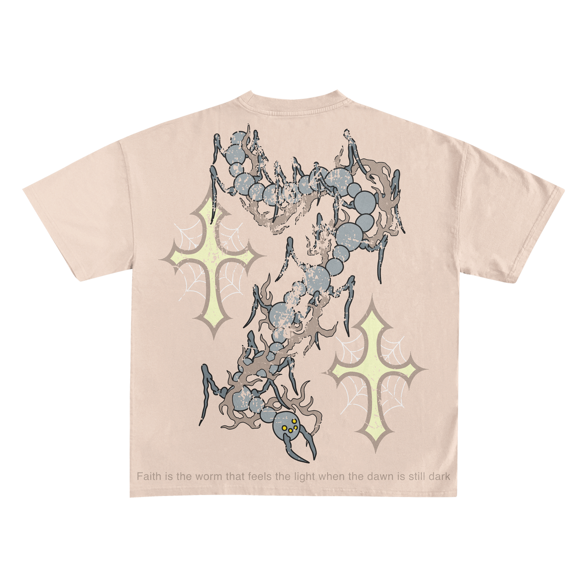 YVNG™ OVERSIZED GRAPHIC TEE - SAND WHITE