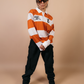 YVNG™ SILKY RUGBY SHIRT - Orange/OFF-WHITE